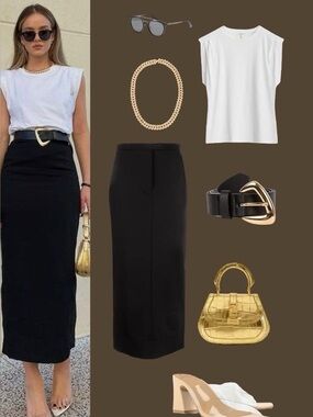 Classic Black Velvet Pencil Skirt- CBK style
